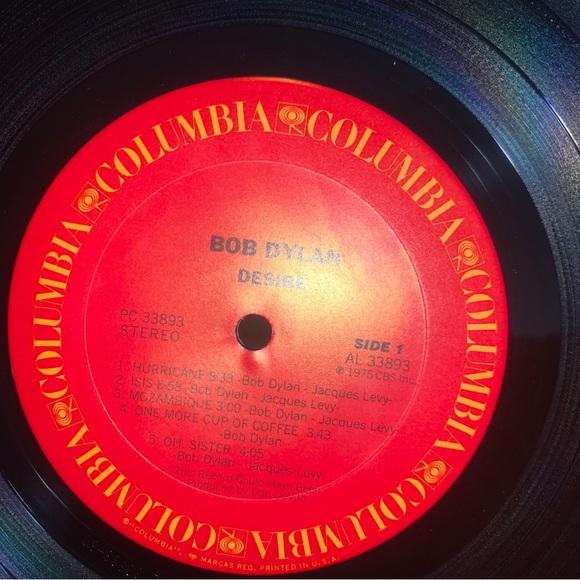 Bob Dylan Desire And Hard Rain records - Picture 8 of 8